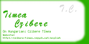 timea czibere business card